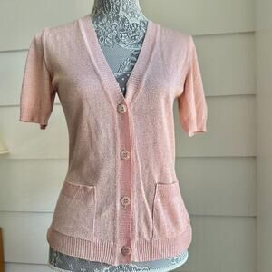 BAUM UND PFERDGARTEN Short Sleeve Sweater in Rose Glitter